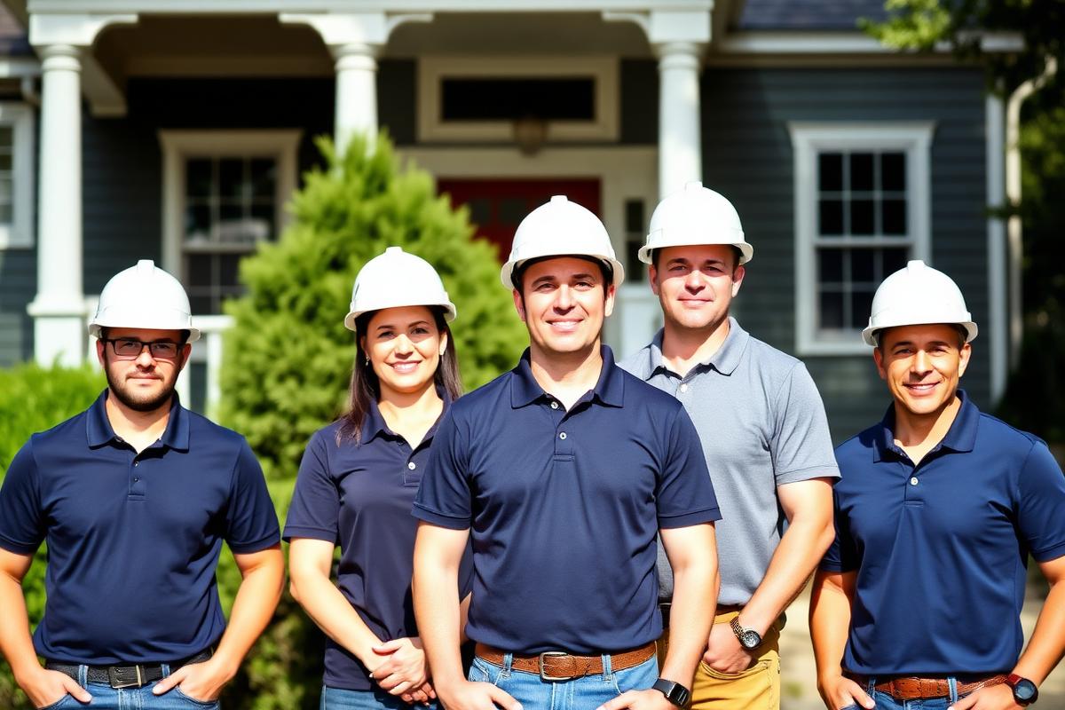 Boston Development Construction team in front of a renovated home